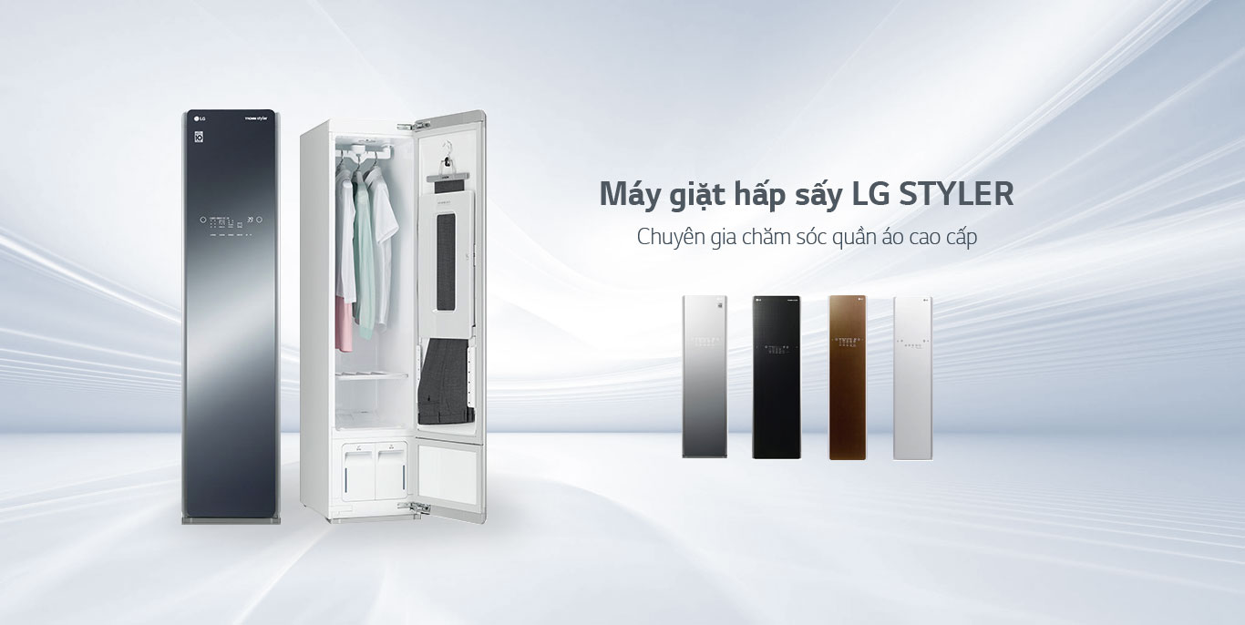 máy giặt hấp sấy LG styler